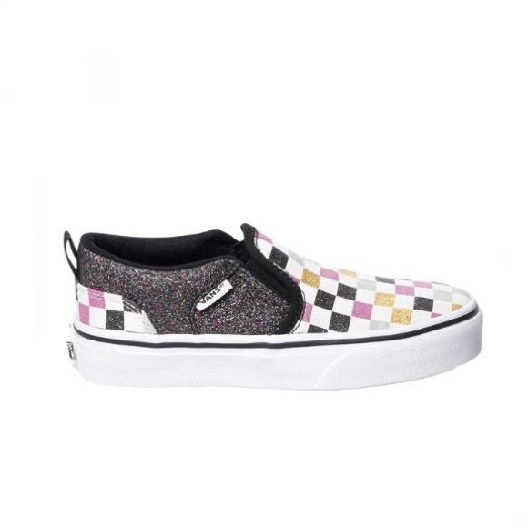 vans asher black glitter
